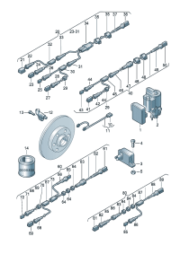 7L0971279H-Harness, a. B .s -ABS-  For front air filter kit With ecol bumper The model of    