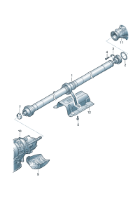 4H4521101F-Propeller shaft For w/belt extension The model of  Location for common use: