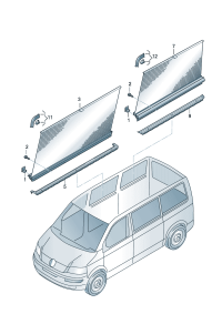 7H986139575R-Protector plate Surrounded on the side Window, anthracite