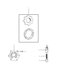 4892831AA-Rotor set oil pump including inner rotor and outer rotor