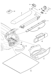 95855177303AY1-Lid, luggage compartment Deprecated parts (black)