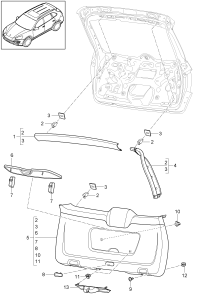 95855560110M0C-Garnish, rr. hatch Complete: Tone absorber