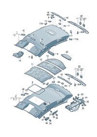 4FD8675051NC-Molding headlining (silver)