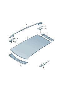 5N7817101E-Roof top For car models with sliding roof