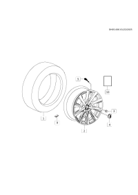 85157219-Wheel (wheel-17x8.0j aluminum 32MM O/S 115X5XM12 B/C)