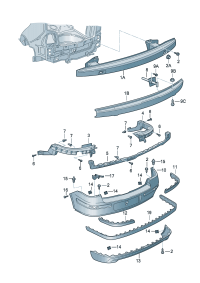 1J5807417EGRU-Cover, bumper (primer)