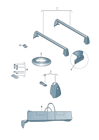 4L0071151A-Tray assy For models with roof rail Profile: T-tank