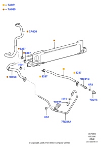 5L8Z7B028AA-Hose-oil cooler, MAVERICK 2007-