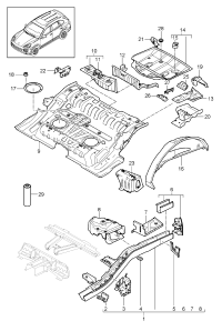95850251800GRV-Crossmember Shaft (primed), rear