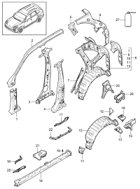 95850232900-Pillar-D Porsche panamera: