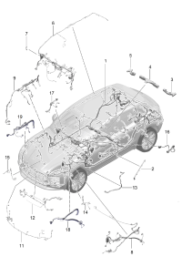 95B971073CE-Wire, headlamp