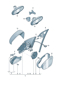 5K7857507C-Cover, outer mirror