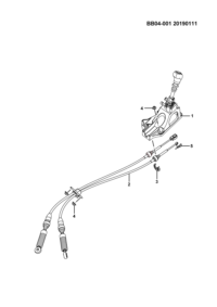 23527881-Cable assy-mnl select shift