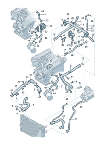 4B0121055Q-Coolant hose (Cooler/tube)