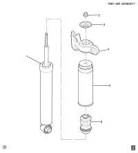 84557945-ABSORBER,RR SHK(W/UPR MT)(INCLS 2-6)(CODE ADGU)(ACDelco #84557945)