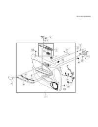 26207498-Garnish assy-fr side door (incl. 10,12-21)