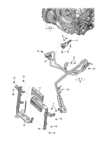 4B0317021D-Transmission oil cooler Final drive assy-fr