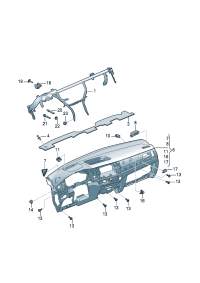 55G857017-Member, instrument panel cross