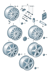 4F0601025AH-Wheel rim-aluminium alloy