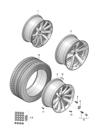 36A601025B-Wheel rim-aluminium alloy