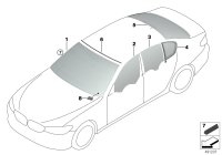51357381435-Glass of the window of the green fixed door of the rear lh