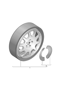 36A601011HJ-W/folding tire (emergency wheel) Wheel rim-aluminium alloy     Cooperate as needed: