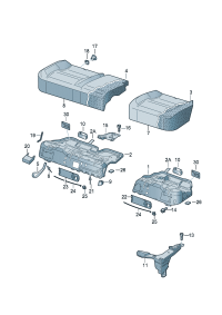 7L0885341D-Plate, set Seat mounting