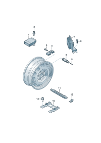 7L6907273B-Monitor, tire pressure Cont unit