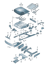 8E0881158K-Tray, w/omotor seat (Electrically adjustable)  Adjust with a tool