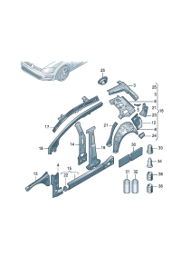 5G4809406A-Panel, quarter inner