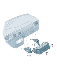3B0880204H-Air bag unit (Co-pilot position) **Install now only * * **Order when ordering * *  Complet