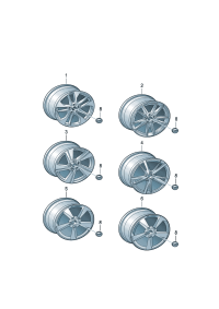 81D601025C-Wheel rim-aluminium alloy  Colour code: