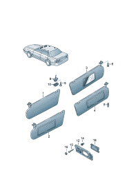 4B0857551-Visor, sun with mirror Cover