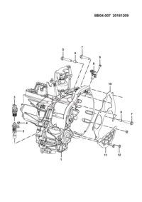 23947594-Plate, transmission front partition