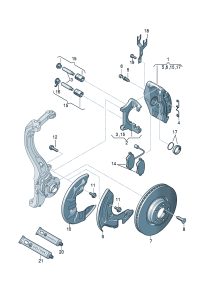 4B0615123A-Housing assy-caliper