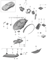 99163196350-LED HEADLIGHT/718 BOXTER