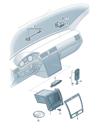 3D0035005T-Display & ctr Operating unit, as well as band Touchscreen, hdd Navigation & DVD radio Contro