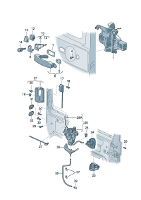 7H0843703BGRU-Handle, outer