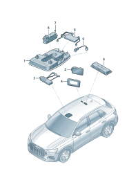 4M0947292C-LED map lamp