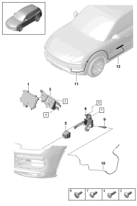 95890739001-Bracket Cont unit For use with a night vision system Vehicle