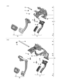 36B723031A-Pedal mechanism-brake & accelerator