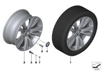 36116787581-Hub, reflex silver
