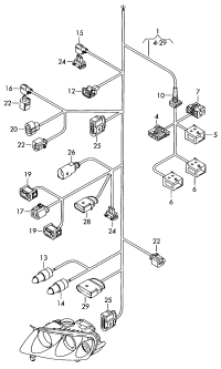 7L6971039S-Harness, for engine room for vehicles equipped with automatic headlight lighting distance adjustmen