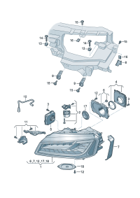 4H0941773B-LED headlamp (For traffic only)