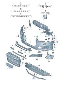 4GD807065D-Plate, bumper For parking steering assist mounting The car model of the unit