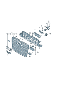 4H0853651AF-GRILLE, RADIATOR