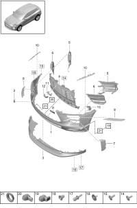 95B807217T-Plate, bumper United states