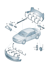 4E0906629A-Bracket, sensor F  4E-5-018 400 *