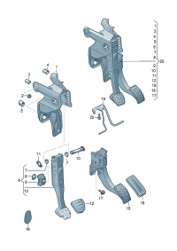 5Q1723058BH-Pedal mechanism-brake & accelerator