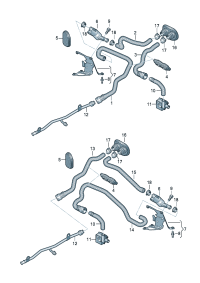 4GD819374A-Coolant hose Porsche panamera: